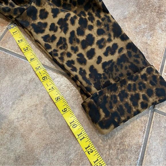 JM Collection Woman Leopard Jacket Top Snap Buttons - Picture 7 of 8